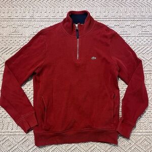 Lacoste 1/4 Zip • Red
